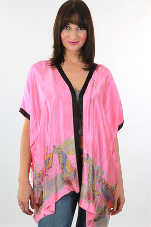Vintage 20s flapper silk Kimono Robe Deco Butterfly - shabbybabe
 - 2