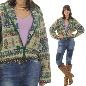 70s boho hippie cotton tribal cropped jacket - shabbybabe
 - 2