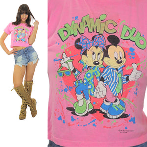 Vintage Mickey and Minnie Mouse Tee shirt Tshirt - shabbybabe
 - 2