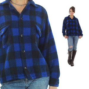 Blue buffalo plaid flannel shirt checkered lumberjack flannel - shabbybabe
 - 2