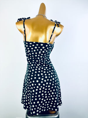 Vintage 90s grunge dress cottagecore floral print prairie mini sundress