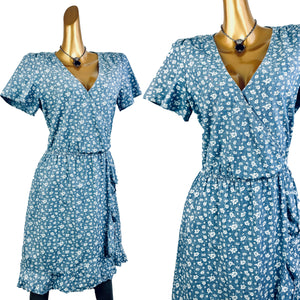 Vintage 90s grunge dress cottagecore floral print prairie mini sundress