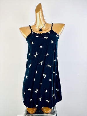 Vintage 90s grunge dress floral print prairie mini sundress camisole top