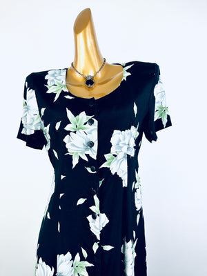Vintage 90s grunge dress cottagecore floral print prairie midi sundress