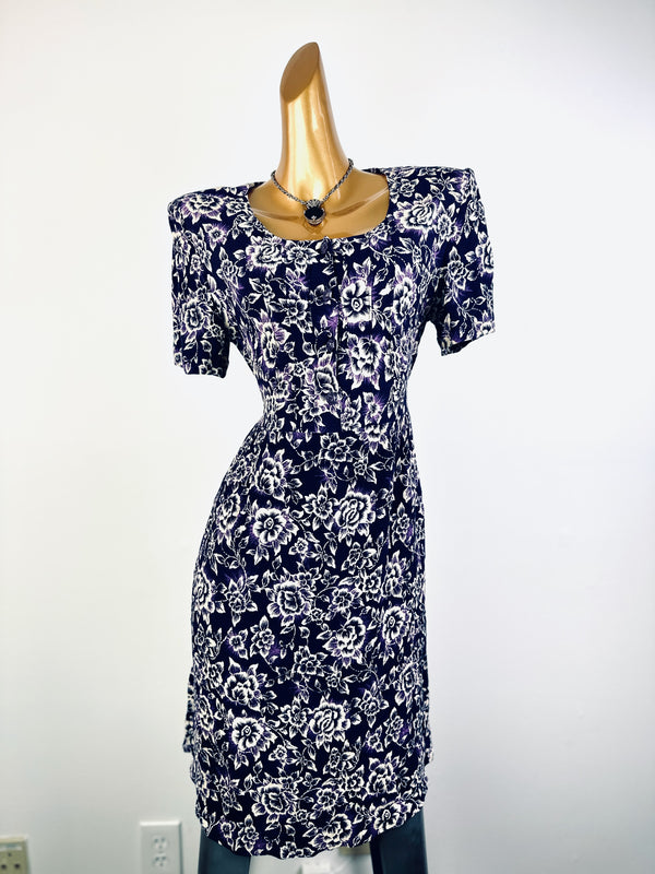 Vintage 90s grunge dress cottagecore floral print prairie mini sundress