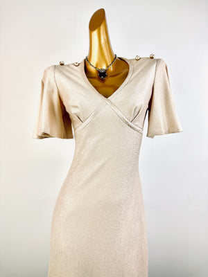 Vintage 70s boho Grecian goddess party cocktail dress
