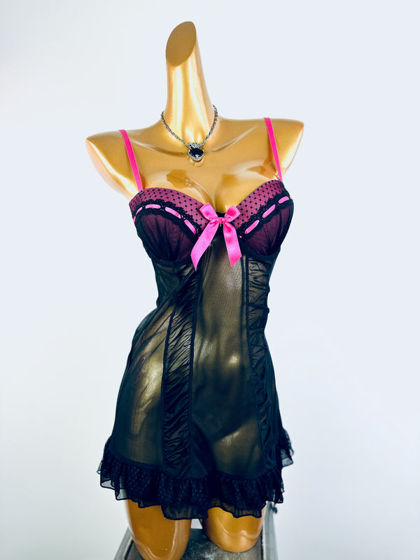 Vintage fairy coquette bustier slip dress