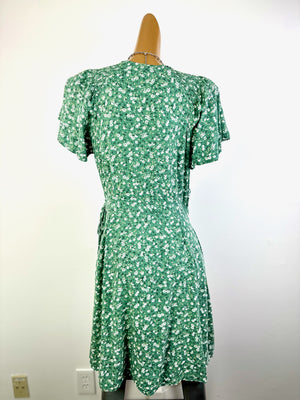 Vintage 90s grunge dress floral print prairie mini sundress