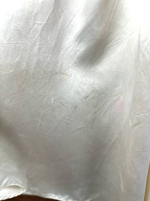 Vintage 40s satin wedding gown upcycled dress