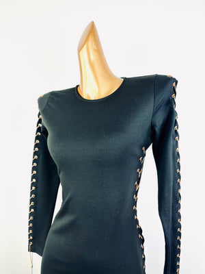 Vintage goth corset mini dress