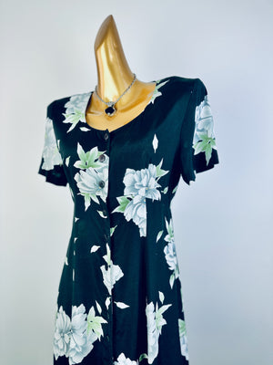 Vintage 90s grunge dress cottagecore floral print prairie midi sundress
