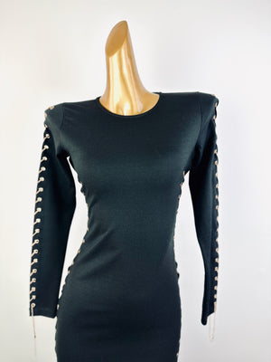 Vintage goth corset mini dress