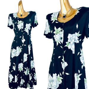 Vintage 90s grunge dress cottagecore floral print prairie midi sundress