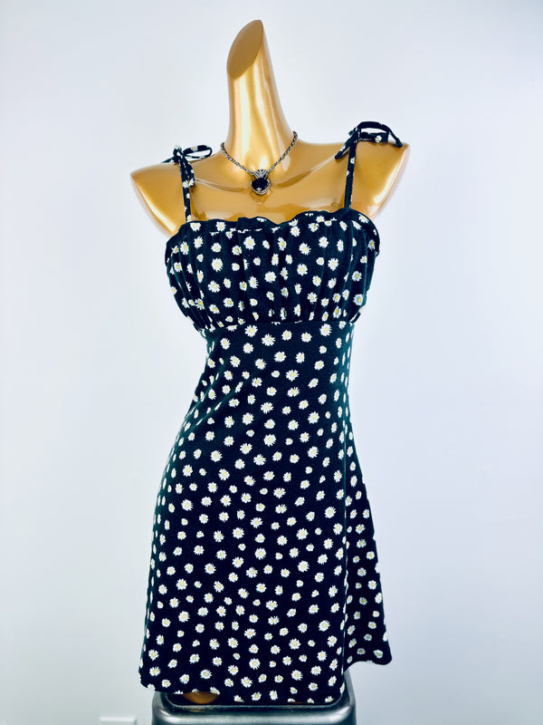 Vintage 90s grunge dress cottagecore floral print prairie mini sundress