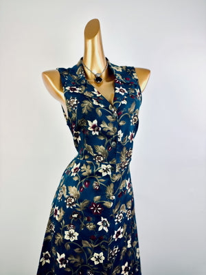 Vintage 90s grunge dress cottagecore floral print prairie midi sundress