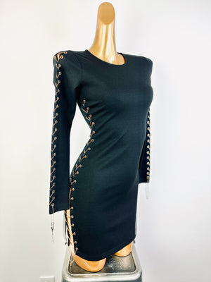 Vintage goth corset mini dress
