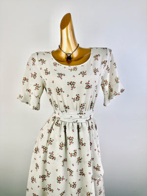 Vintage 90s grunge dress floral print prairie midi sundress