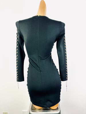 Vintage goth corset mini dress