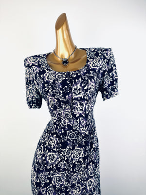 Vintage 90s grunge dress cottagecore floral print prairie mini sundress