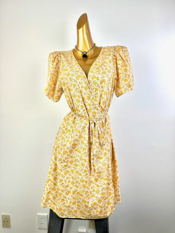 Vintage 90s grunge dress cottagecore floral print prairie mini sundress