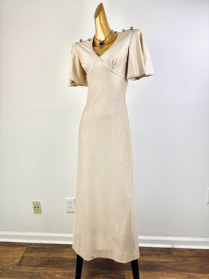 Vintage 70s boho Grecian goddess party cocktail dress