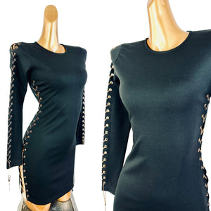 Vintage goth corset mini dress