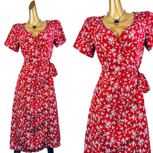 Vintage 90s grunge dress cottagecore floral print prairie mini sundress