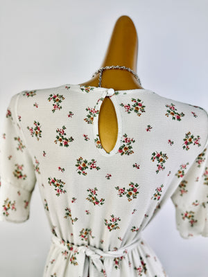 Vintage 90s grunge dress floral print prairie midi sundress