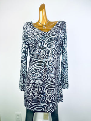 Vintage retro psychedelic mod mini sequin dress
