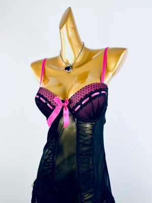 Vintage fairy coquette bustier slip dress