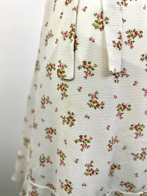 Vintage 90s grunge dress floral print prairie midi sundress
