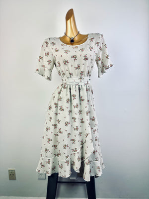 Vintage 90s grunge dress floral print prairie midi sundress