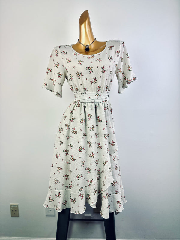 Vintage 90s grunge dress floral print prairie midi sundress
