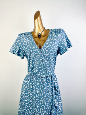 Vintage 90s grunge dress cottagecore floral print prairie mini sundress
