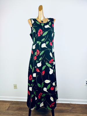 Vintage 90s grunge dress floral print prairie sundress