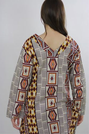 Genuine vintage 70s hippie boho tribal ethnic India loose fit Caftan dress