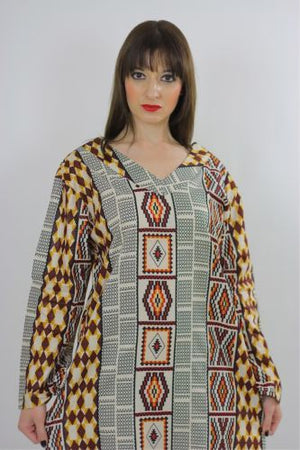 Genuine vintage 70s hippie boho tribal ethnic India loose fit Caftan dress