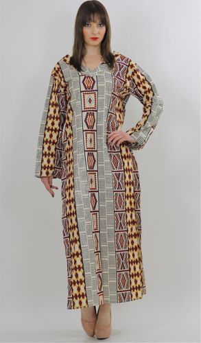 Genuine vintage 70s hippie boho tribal ethnic India loose fit Caftan dress 