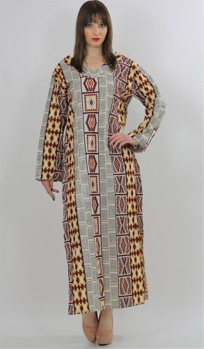 Genuine vintage 70s hippie boho tribal ethnic India loose fit Caftan dress