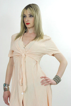 Vintage 90s grunge boho pastel gauze mini dress - shabbybabe
 - 2