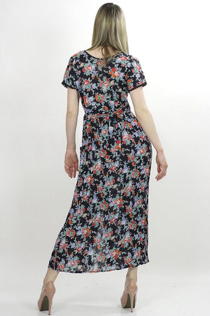 70s mini floral sheer Boho prairie maxi dress - shabbybabe
 - 4