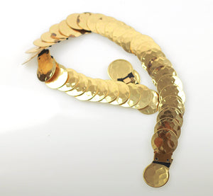 Vintage 70s Gold metallic coin medallion belt - shabbybabe
 - 2