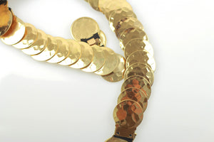 Vintage 70s Gold metallic coin medallion belt - shabbybabe
 - 4