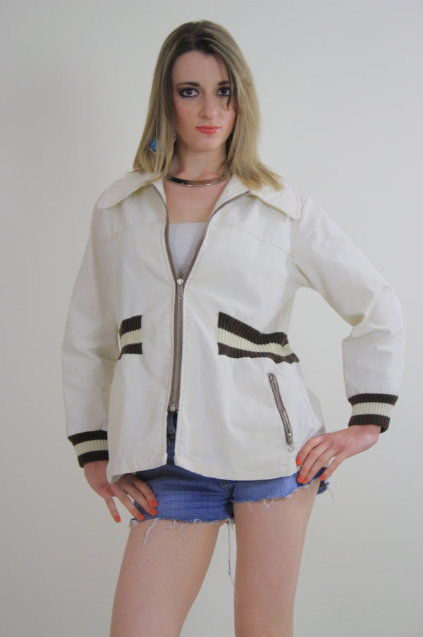 Vintage Boho Mod striped color block jacket - shabbybabe
 - 1