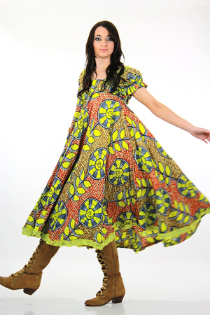 1960s Psychedelic hippie Boho floral tent dress - shabbybabe
 - 2