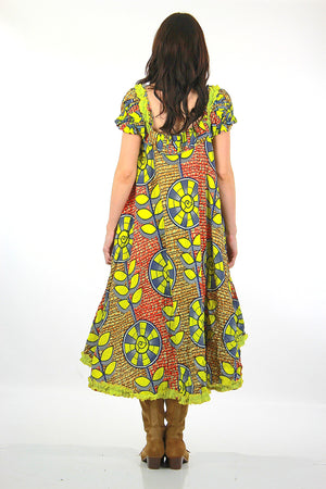 1960s Psychedelic hippie Boho floral tent dress - shabbybabe
 - 4