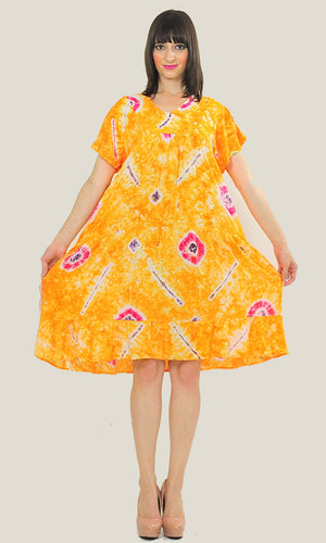 Vintage 90s  Grunge Tie Dye neon mini dress - shabbybabe
 - 1
