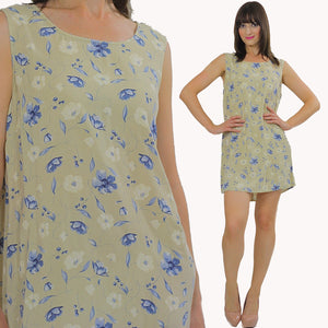 Vintage 90s Grunge Boho Hippie mini floral mini dress - shabbybabe
 - 5