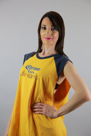 Corona shirt Vintage 90s grunge beer tee graphic sleeveless oversized L