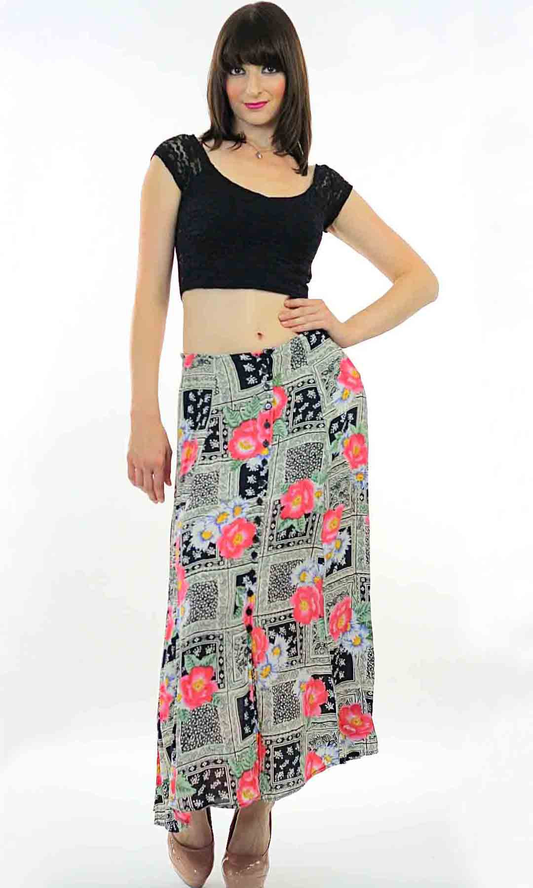 Boho button down maxi skirt hot sale